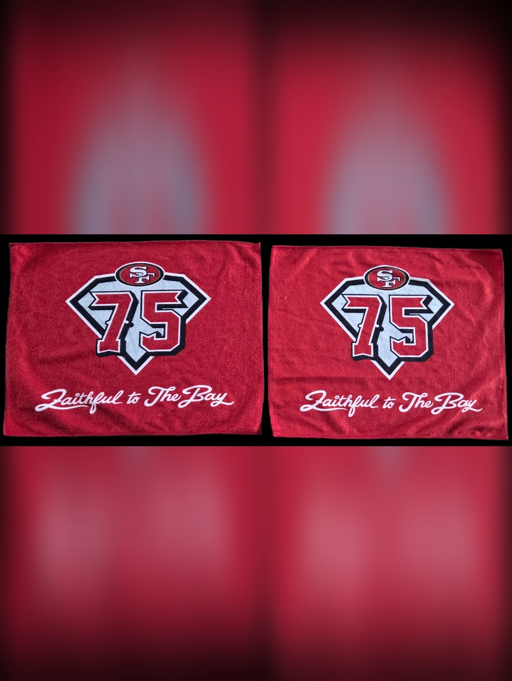 San Francisco 49ers '75' Red Rally Towel - Faithful to The Bay